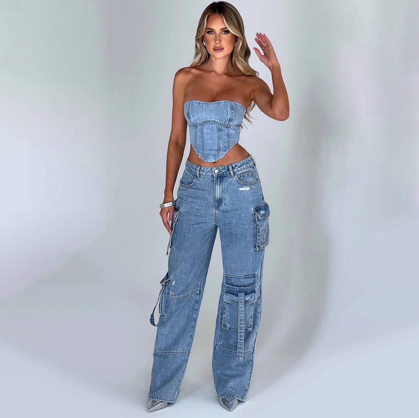 Conjunto de mezclilla para mujer