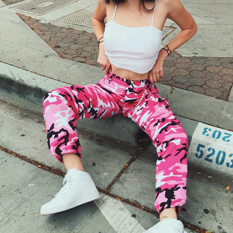 Pantalón de mezclilla de camuflaje para mujer