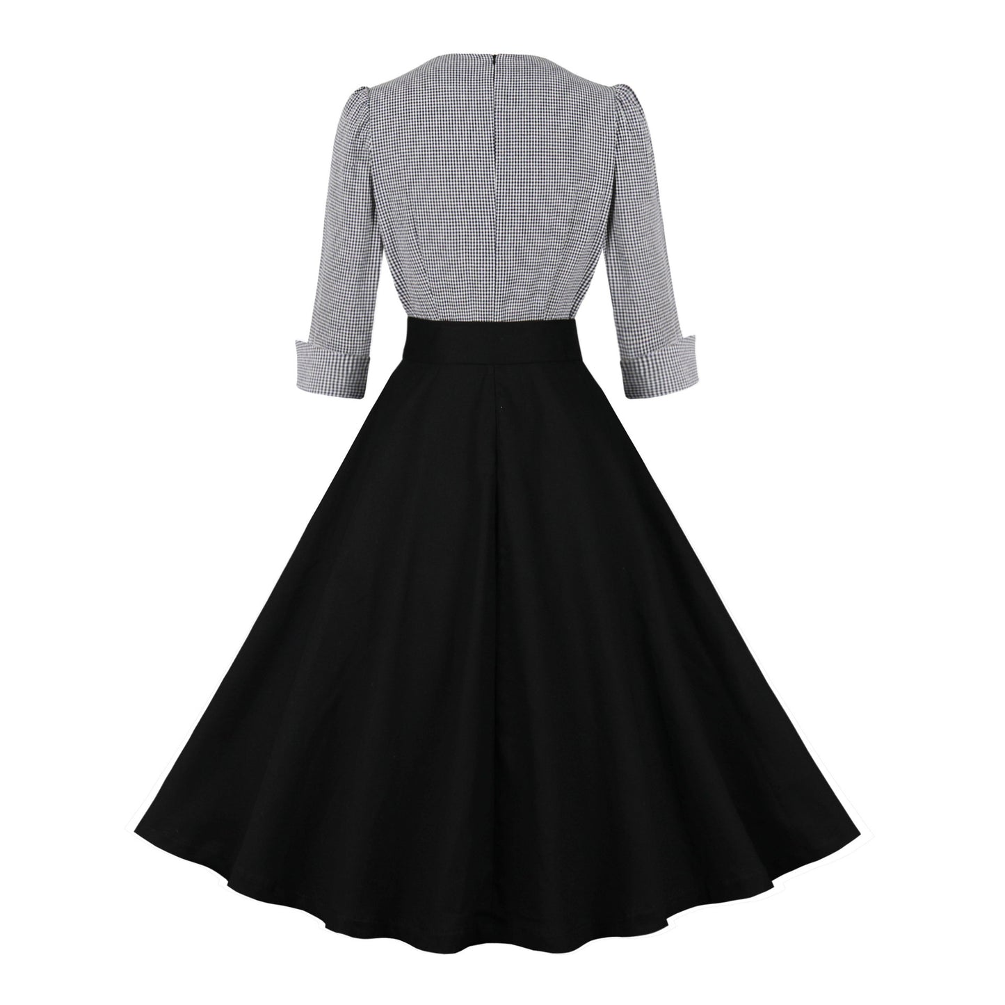 Vestido elegante retro de algodón para mujer