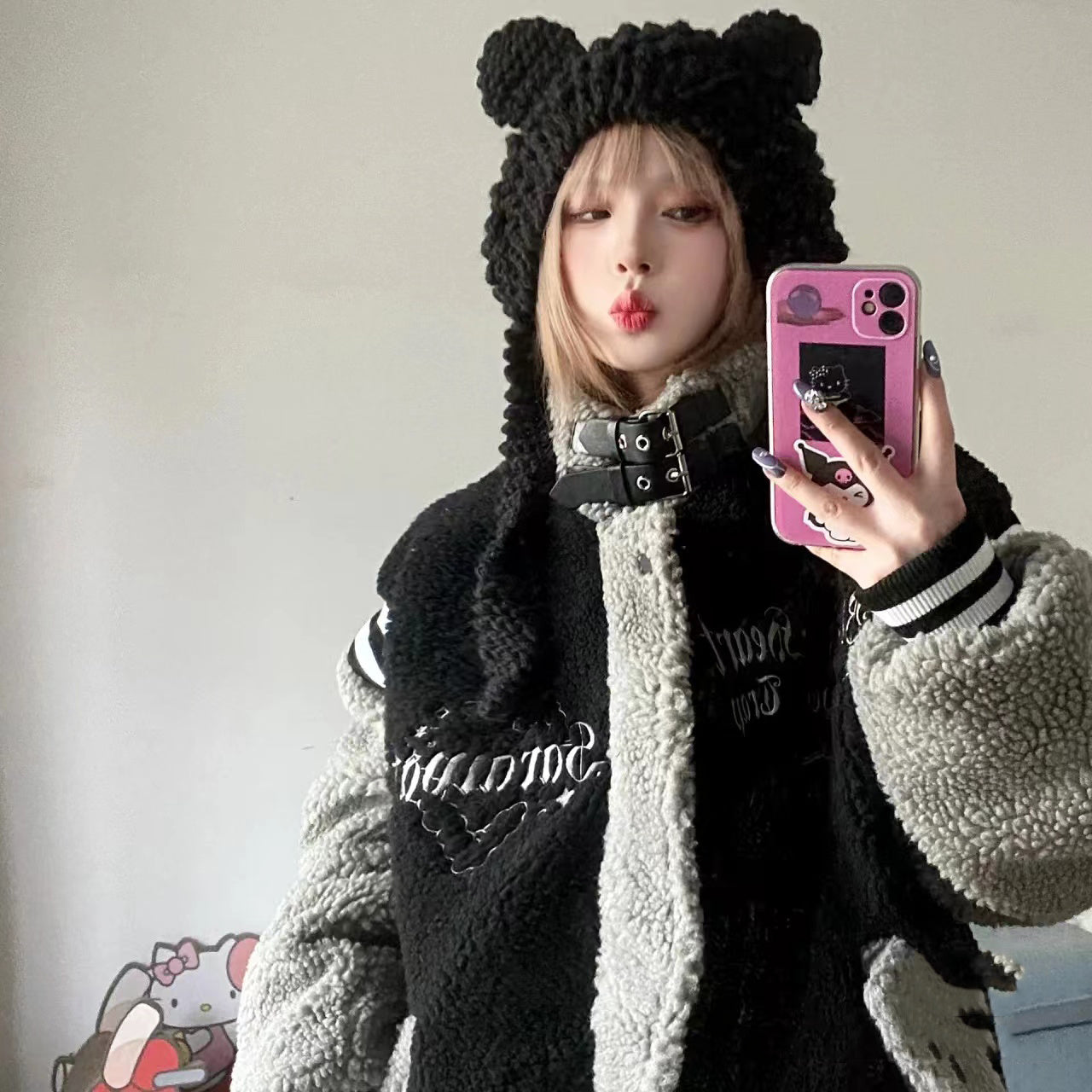 Cute abrigo de lana para mujer