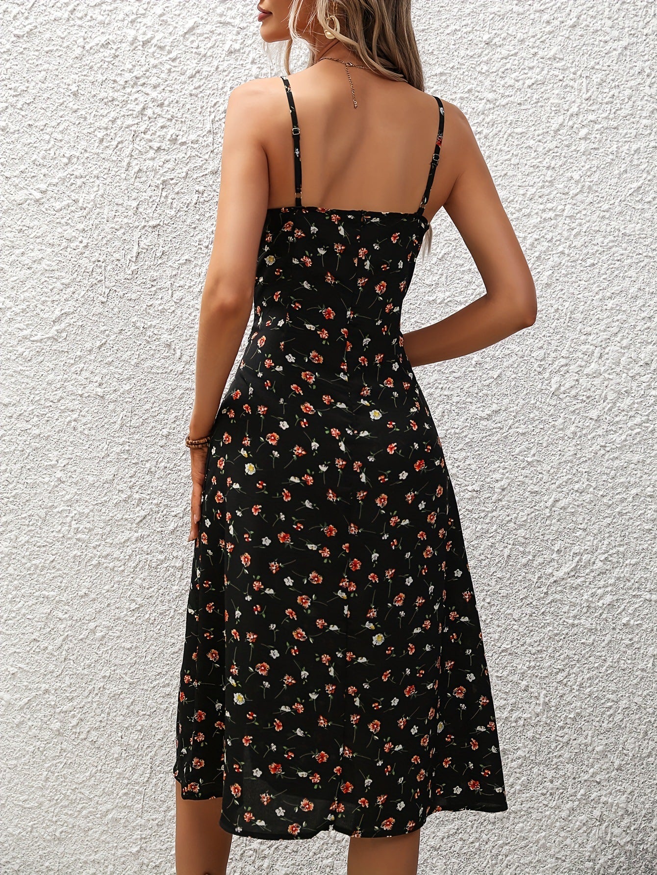 Vestido largo polka dot para mujer