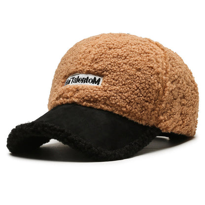 Gorra cálida de felpa para mujer