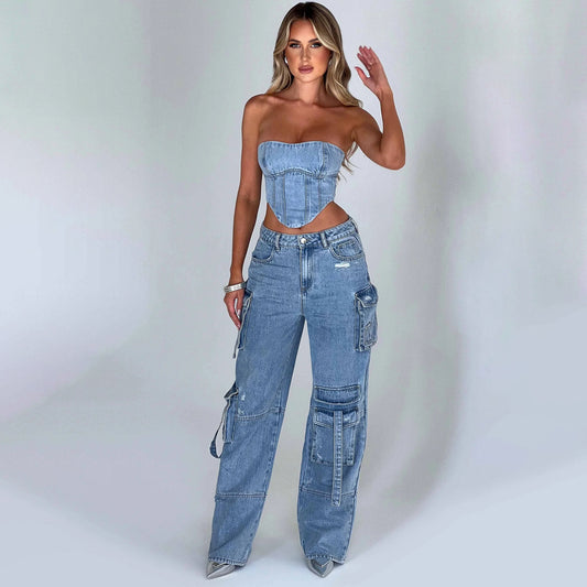 Conjunto de mezclilla para mujer
