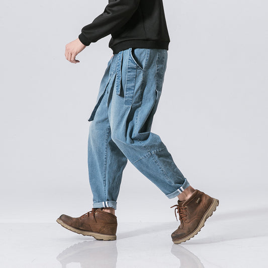 Pantalones jeans holgados estilo punk hip-hop