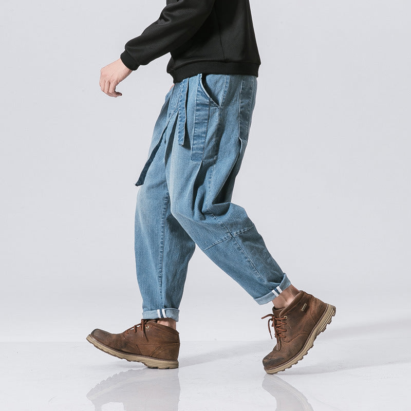 Pantalones jeans holgados estilo punk hip-hop