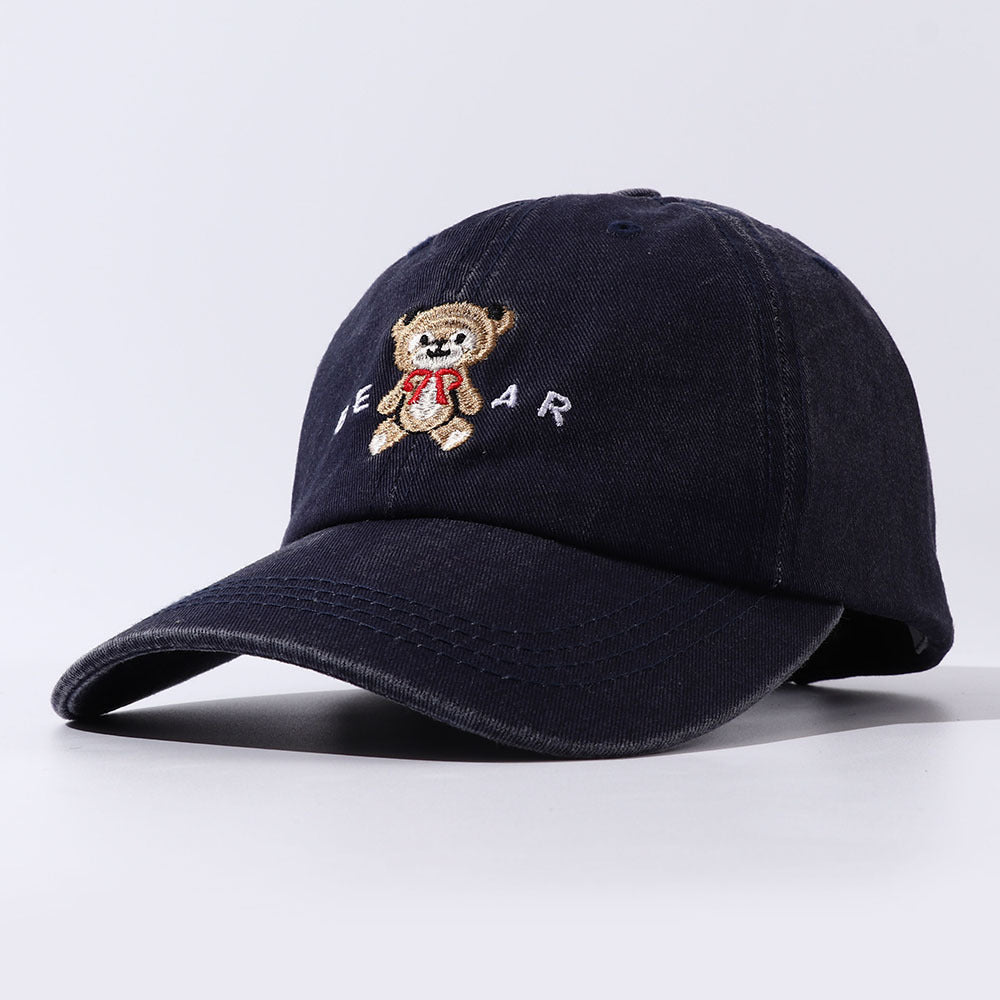 Gorra con osito bordado para mujer