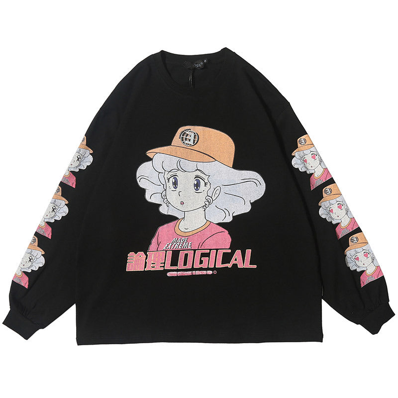 Camiseta de manga larga chica anime