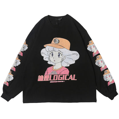 Camiseta de manga larga chica anime