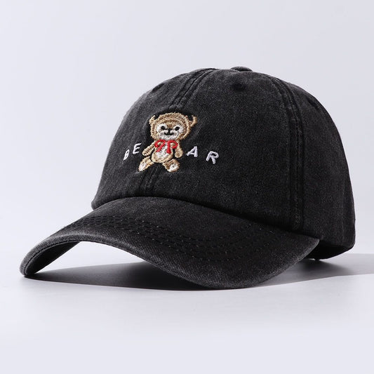 Gorra con osito bordado para mujer