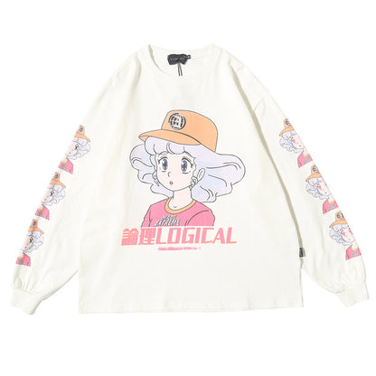 Camiseta de manga larga chica anime