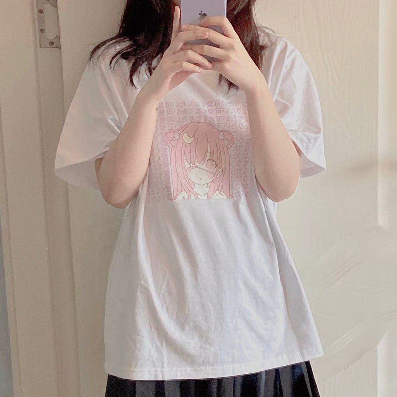 Camiseta de anime moon girl