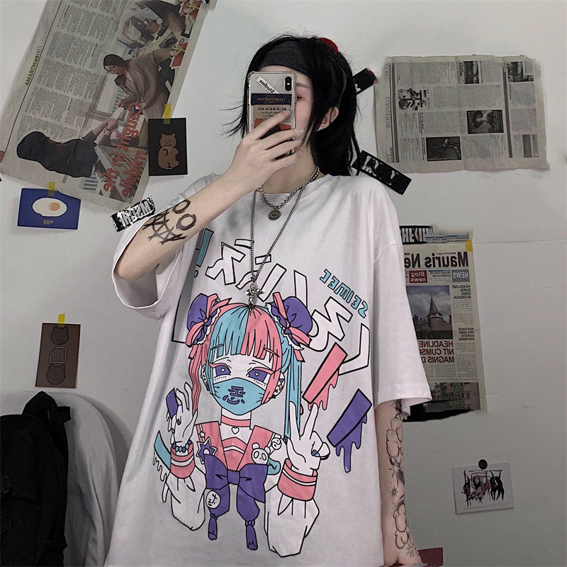Camiseta estilo anime oversize