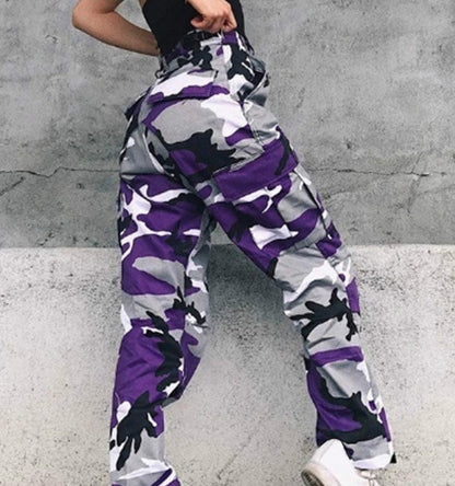 Pantalón de mezclilla de camuflaje para mujer