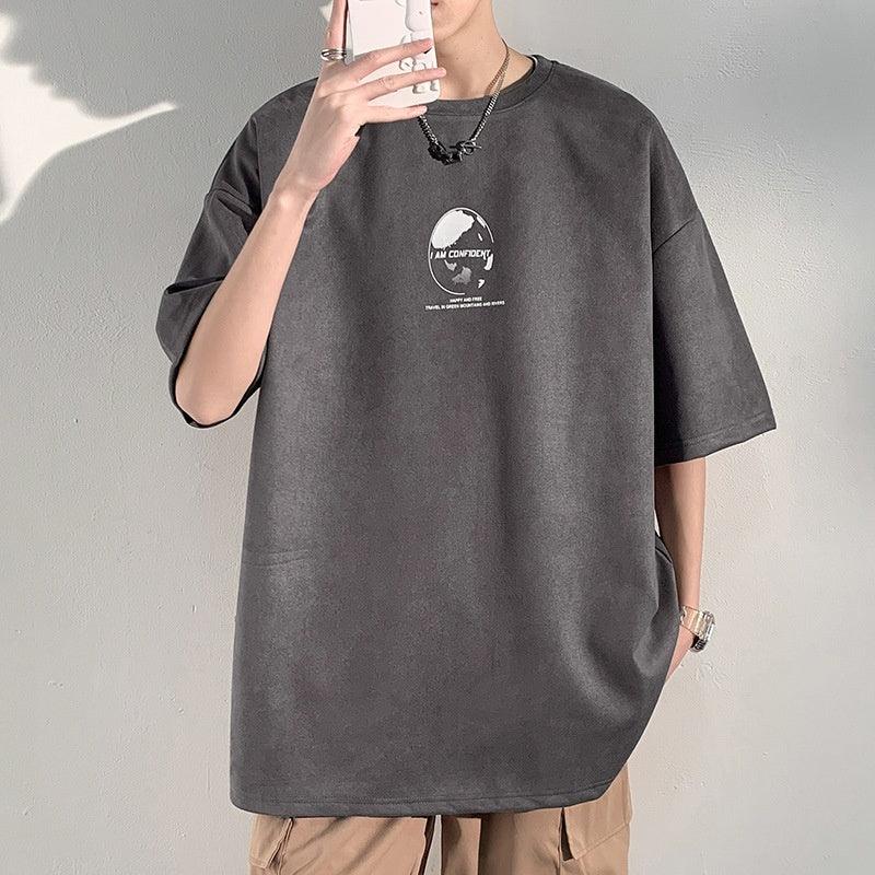 Camiseta de manga corta Heavy American Camiseta de media manga para hombre