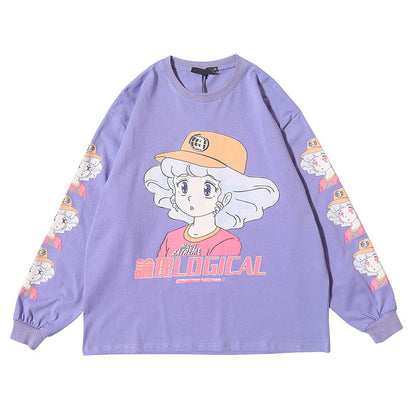Camiseta de manga larga chica anime