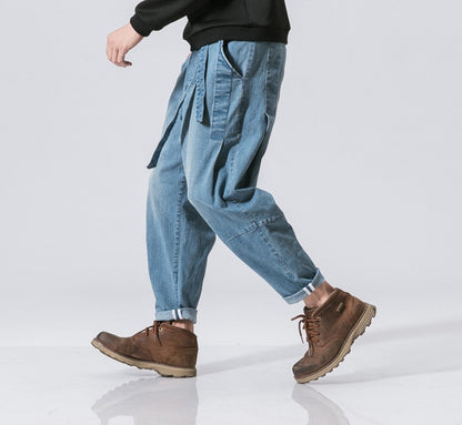 Pantalones jeans holgados estilo punk hip-hop