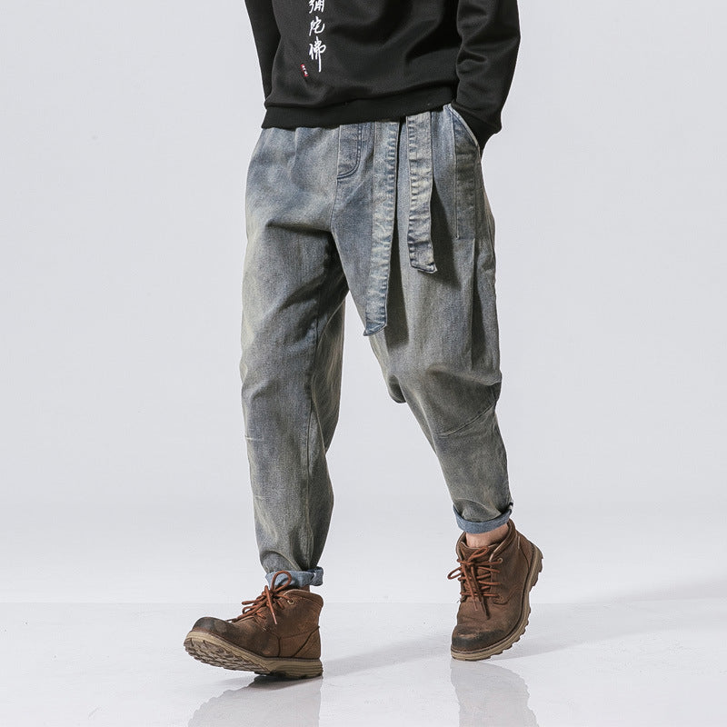 Pantalones jeans holgados estilo punk hip-hop