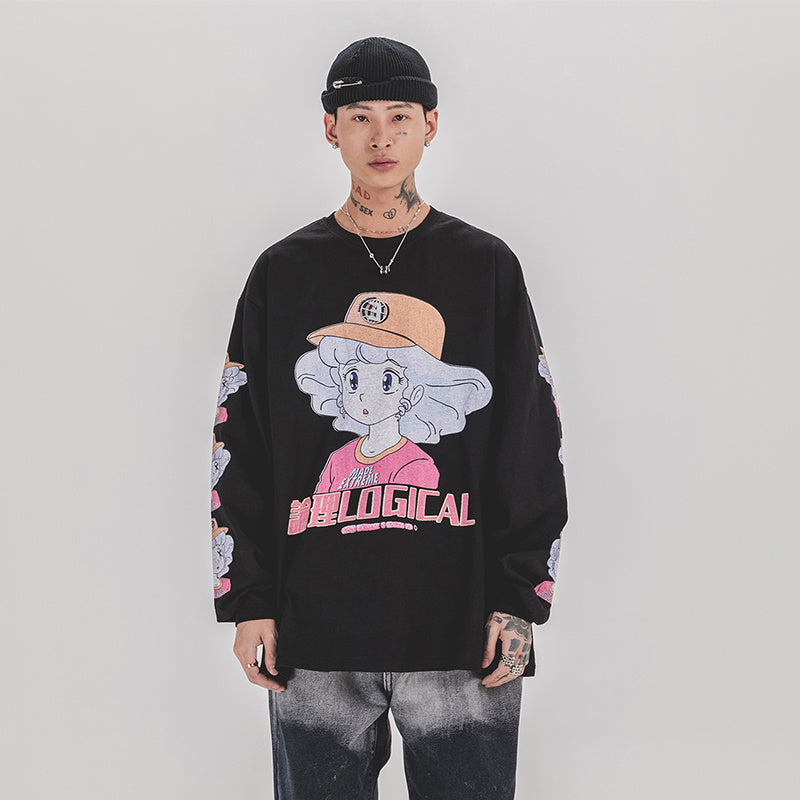 Camiseta de manga larga chica anime