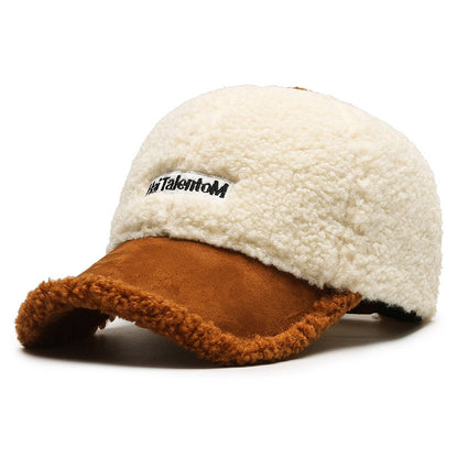Gorra cálida de felpa para mujer