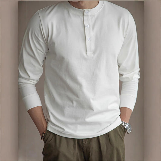 Camiseta de manga larga de algodón american retro