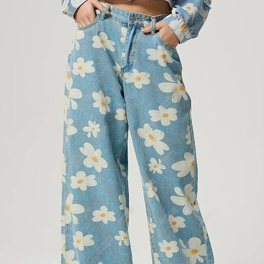 Jeans floreados