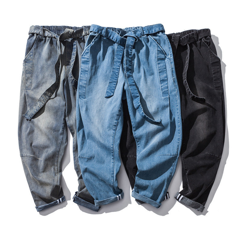 Pantalones jeans holgados estilo punk hip-hop