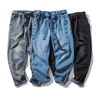 Pantalones jeans holgados estilo punk hip-hop