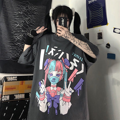 Camiseta estilo anime oversize