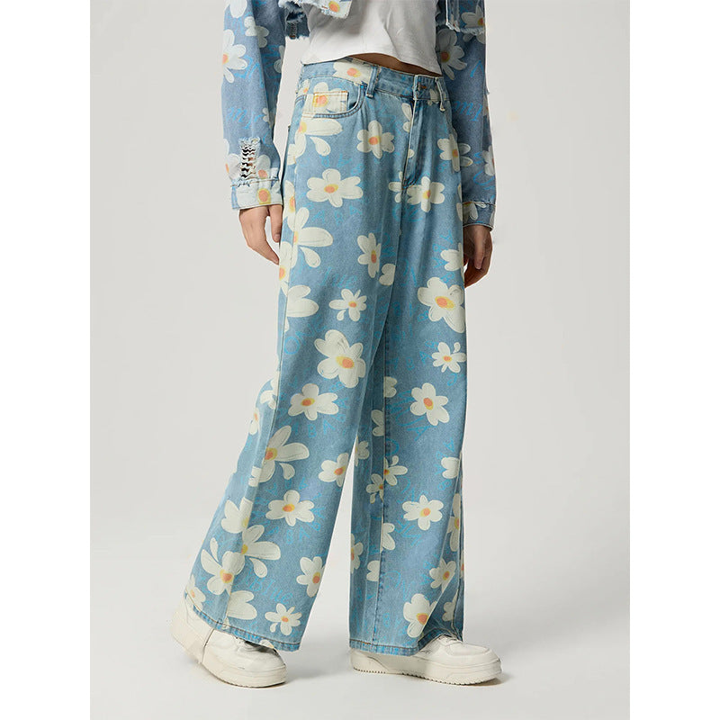 Jeans floreados