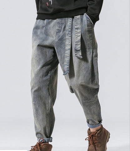 Pantalones jeans holgados estilo punk hip-hop