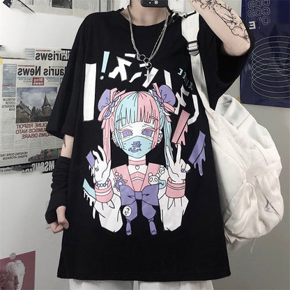Camiseta estilo anime oversize