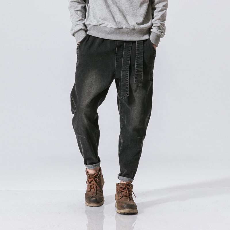 Pantalones jeans holgados estilo punk hip-hop