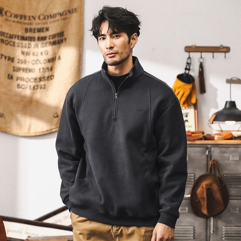 Abrigo cálido de polar con cremallera para hombre