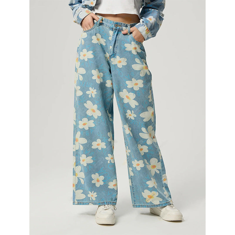 Jeans floreados