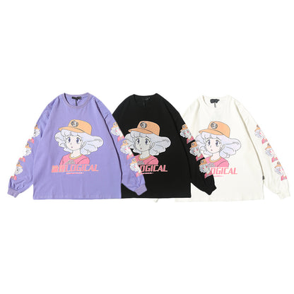 Camiseta de manga larga chica anime