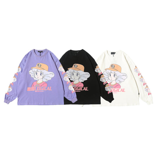 Camiseta de manga larga chica anime