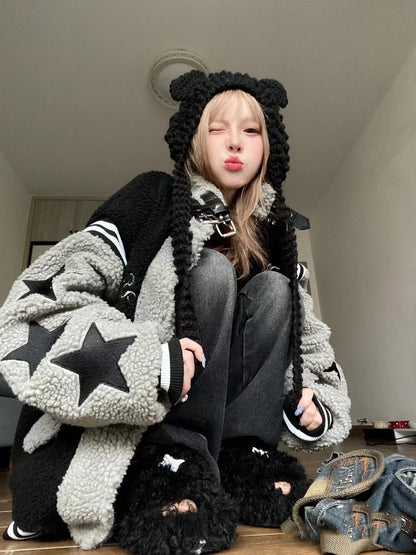 Cute abrigo de lana para mujer