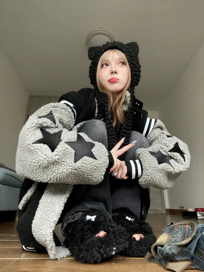 Cute abrigo de lana para mujer