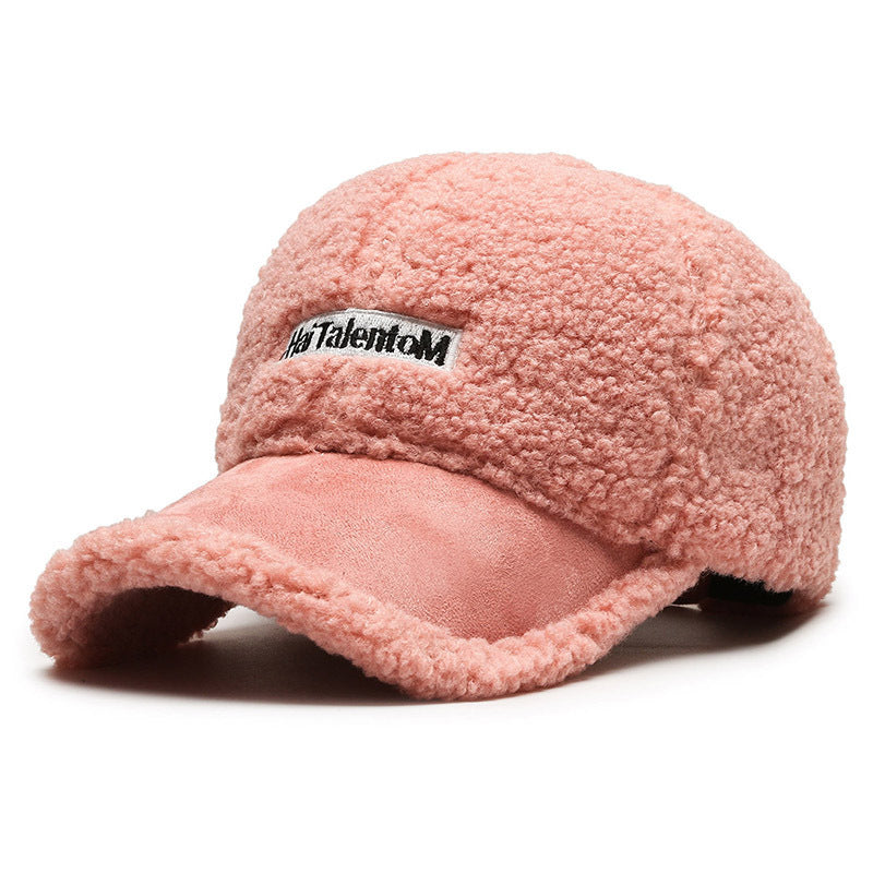 Gorra cálida de felpa para mujer