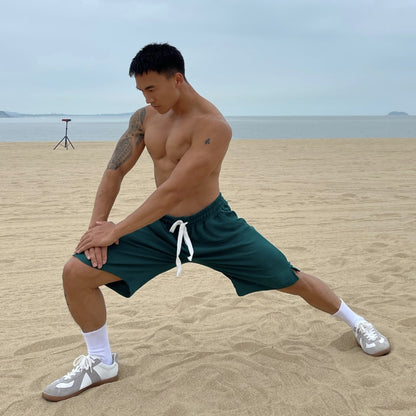 Pantalones cortos de entrenamiento holgados para hombre en tallas grandes