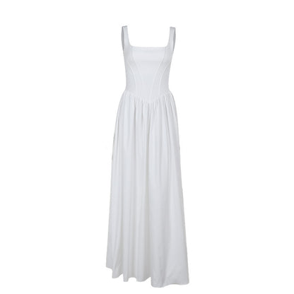 Vestido elegante ajustado de color sólido para mujer