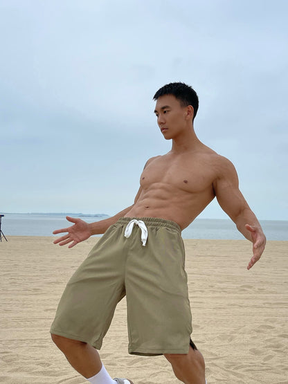 Pantalones cortos de entrenamiento holgados para hombre en tallas grandes