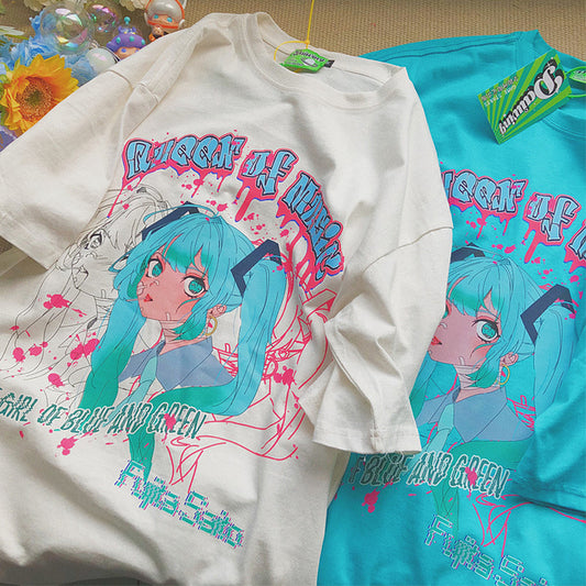 Camiseta de manga corta anime style