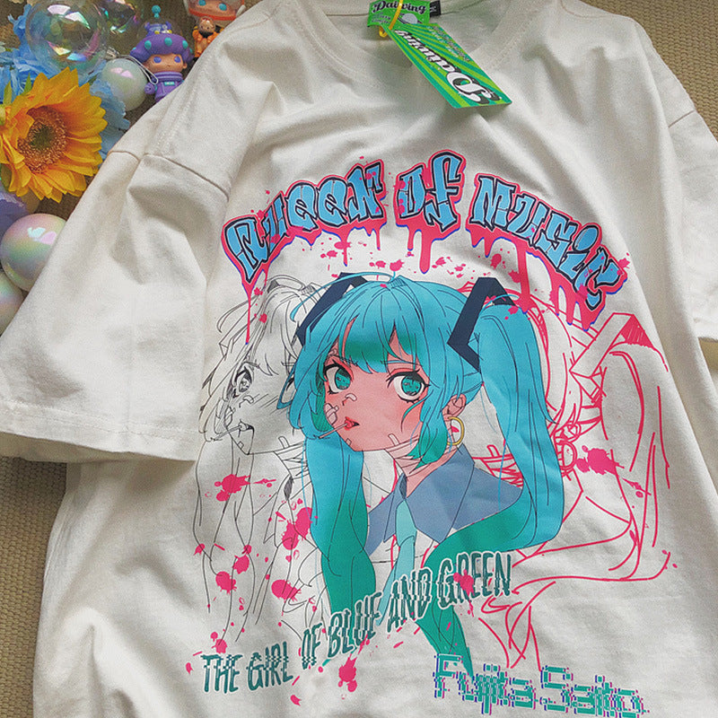 Camiseta de manga corta anime style