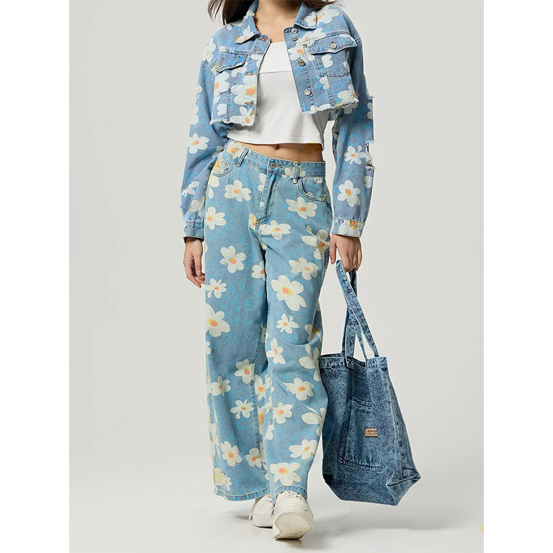 Jeans floreados