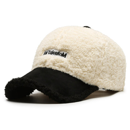 Gorra cálida de felpa para mujer