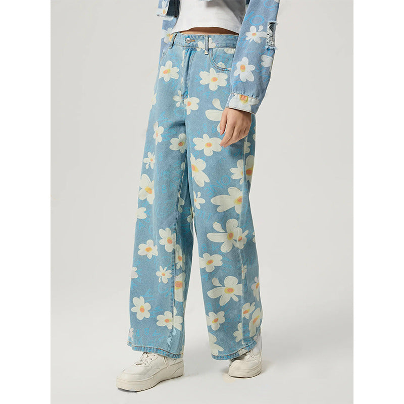 Jeans floreados