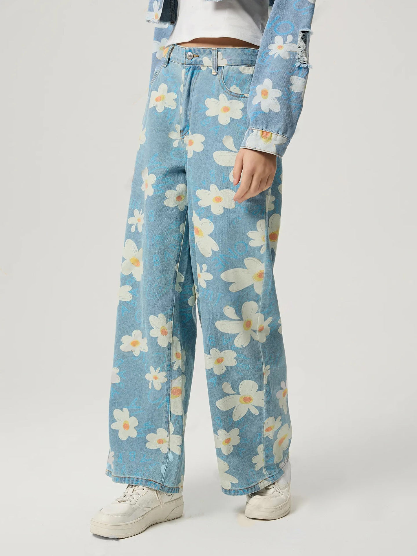 Jeans floreados