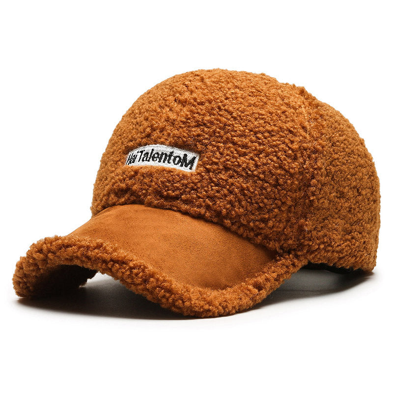 Gorra cálida de felpa para mujer