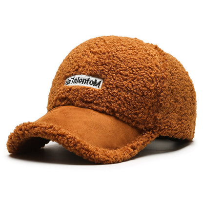 Gorra cálida de felpa para mujer
